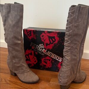 Fergalicious Women's Taupe Heeled Boots